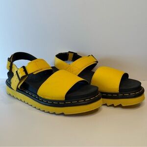 Dr. Martens Voss Leather Strap Sandals – Women’s Size 10 – Yellow